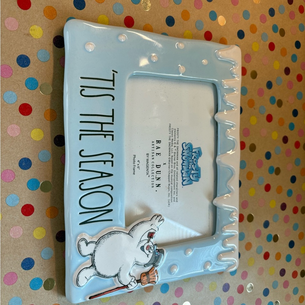 Rae Dunn Frosty the Snowman 4x6 frame